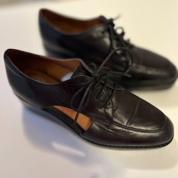 Jeffrey Campbell Platform Leather Oxford with Cutouts 37.5 - Picture 3 of 6